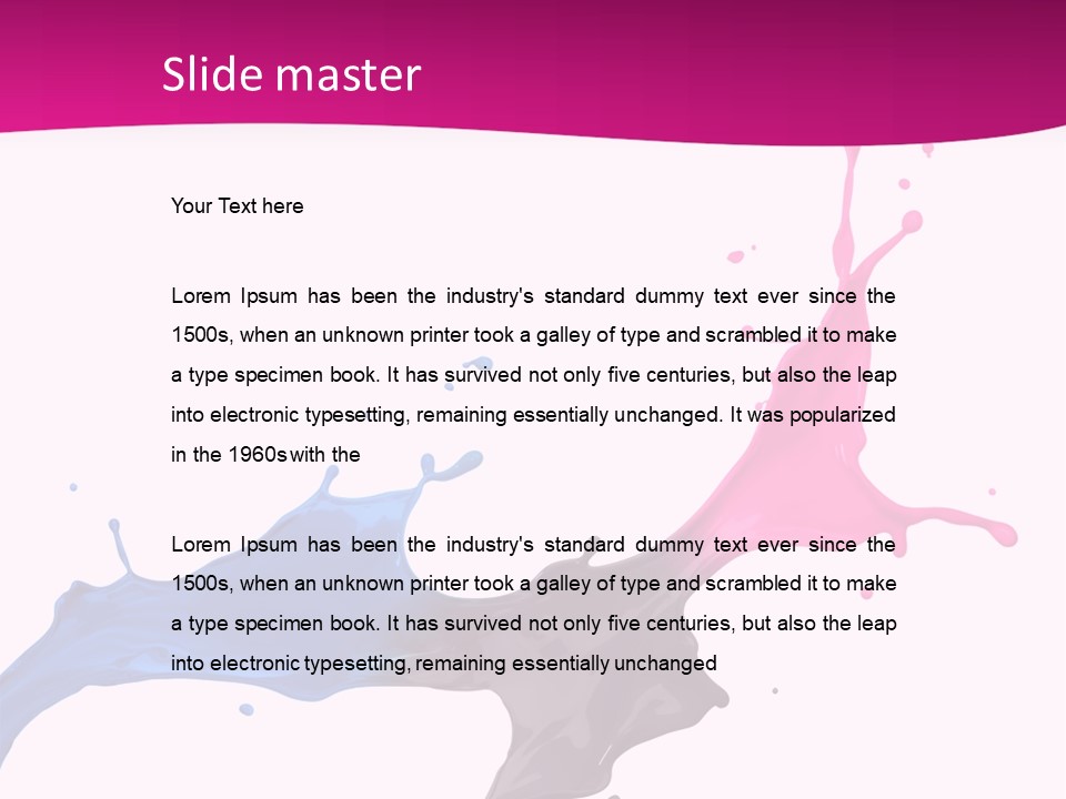 Magenta Motion Colour PowerPoint Template