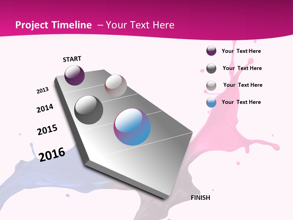 Magenta Motion Colour PowerPoint Template