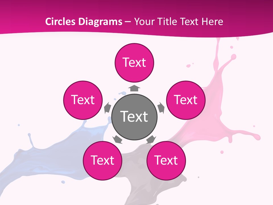 Magenta Motion Colour PowerPoint Template