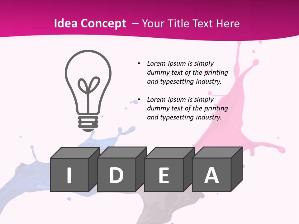 Magenta Motion Colour PowerPoint Template