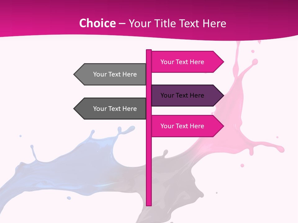 Magenta Motion Colour PowerPoint Template
