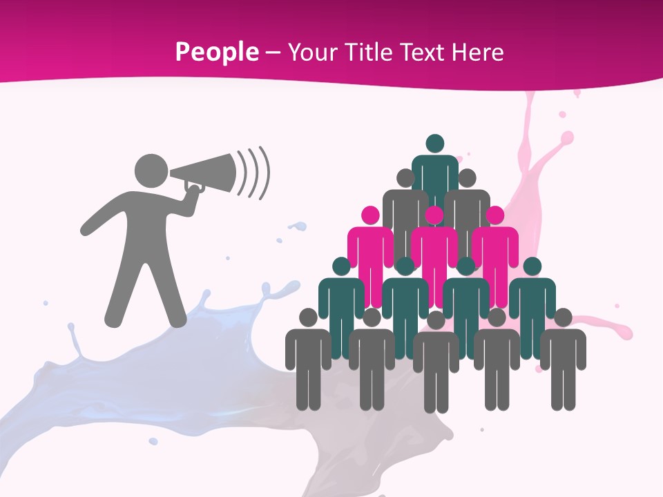 Magenta Motion Colour PowerPoint Template