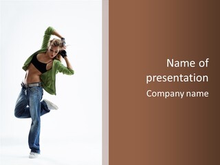 Hip Hop Girl Vertical PowerPoint Template