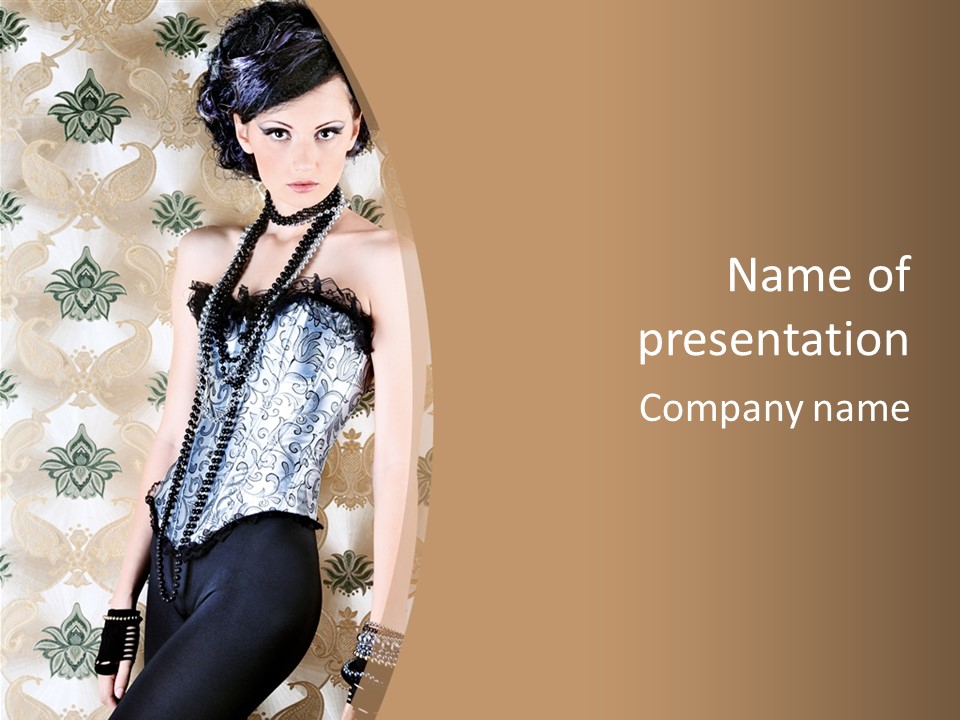 Beauty Ornament Sensual PowerPoint Template