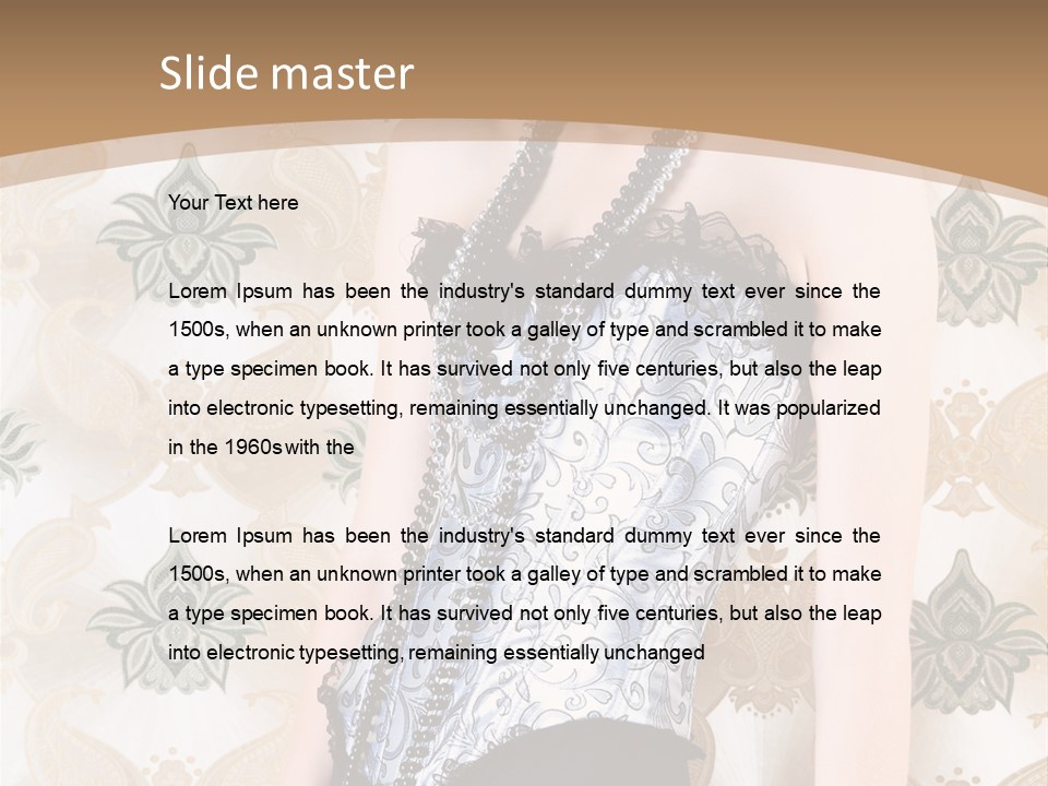 Beauty Ornament Sensual PowerPoint Template