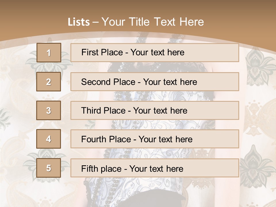 Beauty Ornament Sensual PowerPoint Template