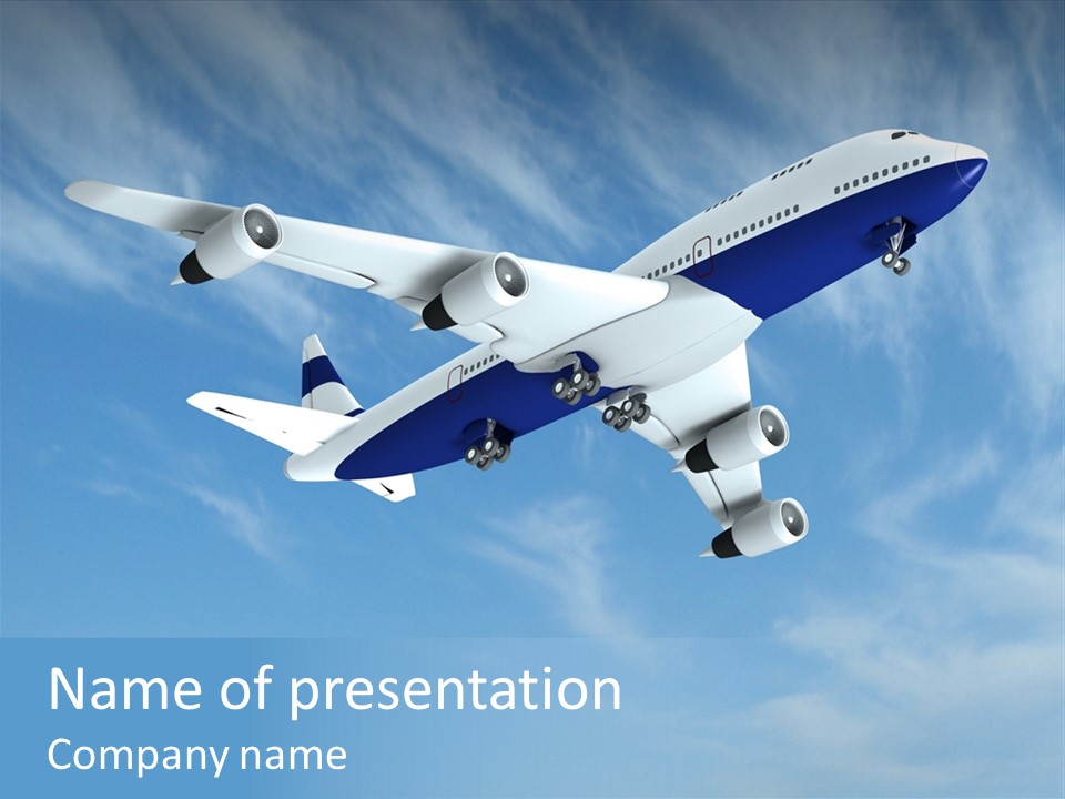 Aeroplane Sunny Turbulence PowerPoint Template