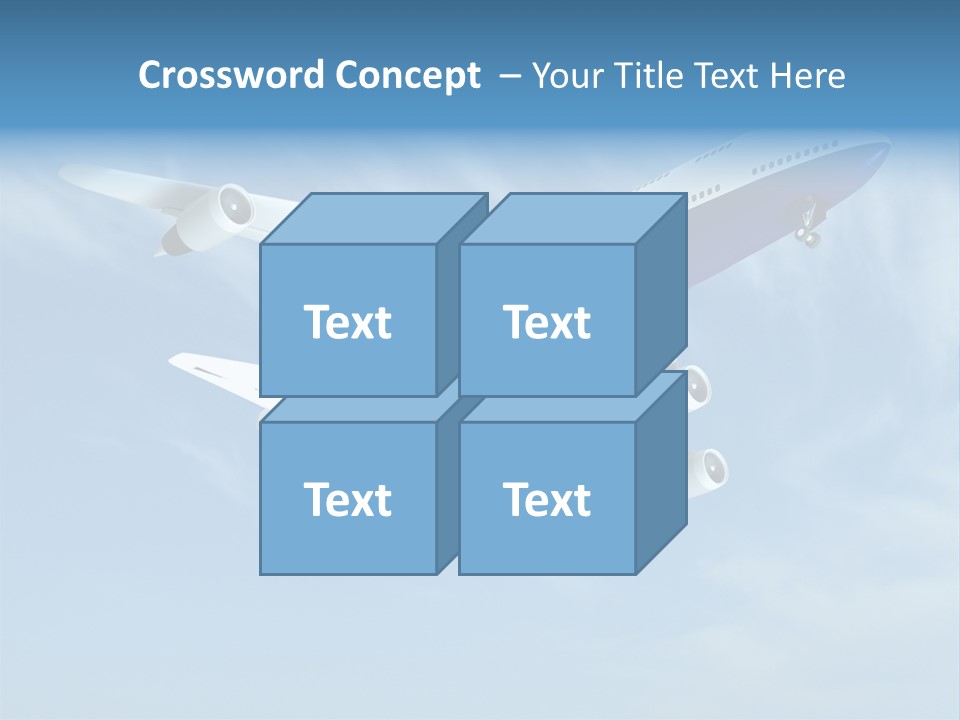 Aeroplane Sunny Turbulence PowerPoint Template