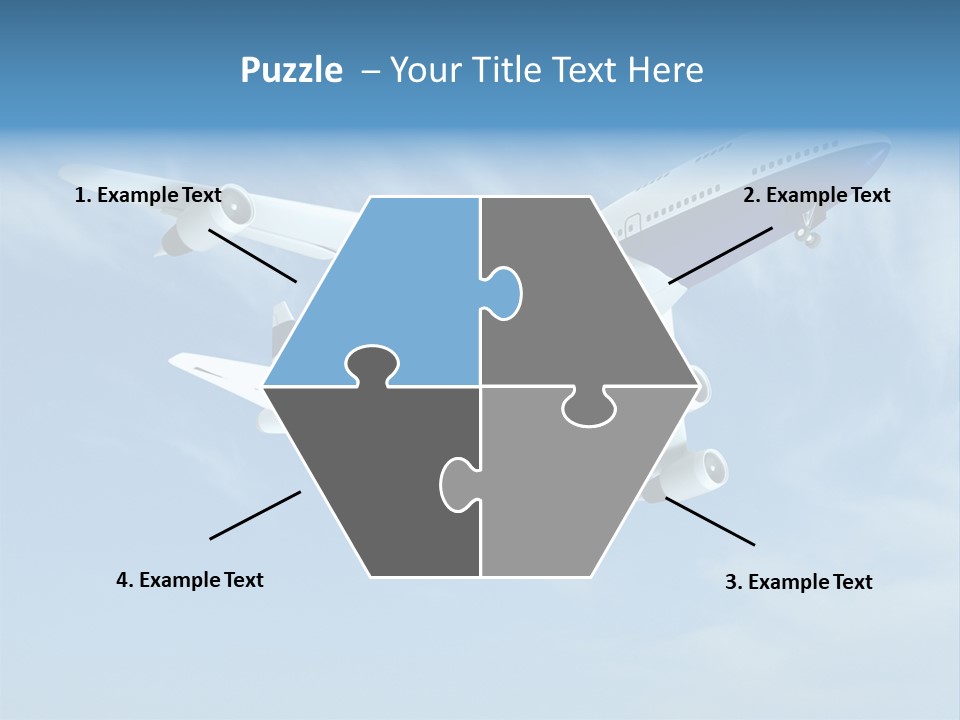 Aeroplane Sunny Turbulence PowerPoint Template
