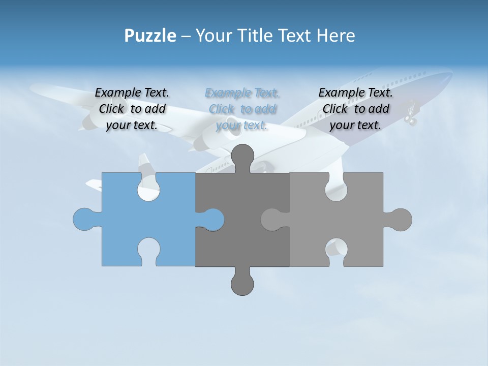 Aeroplane Sunny Turbulence PowerPoint Template