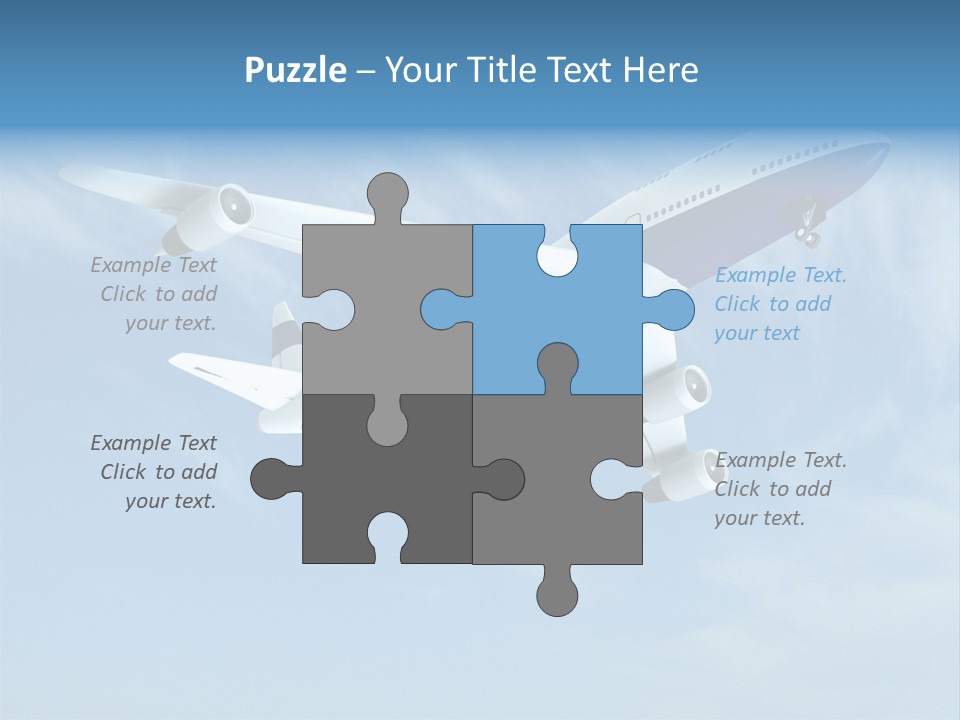 Aeroplane Sunny Turbulence PowerPoint Template