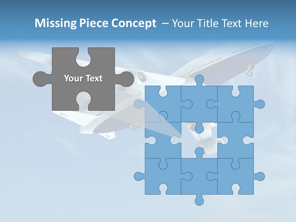 Aeroplane Sunny Turbulence PowerPoint Template