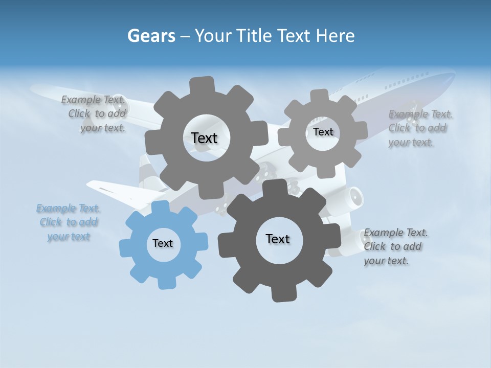 Aeroplane Sunny Turbulence PowerPoint Template