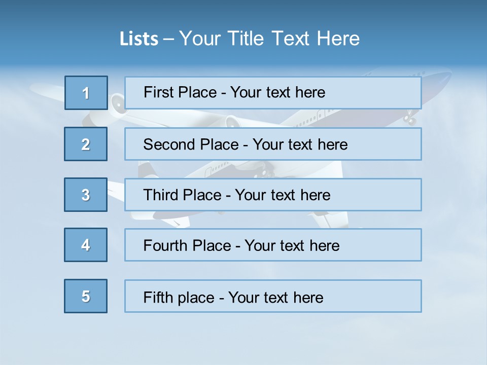 Aeroplane Sunny Turbulence PowerPoint Template