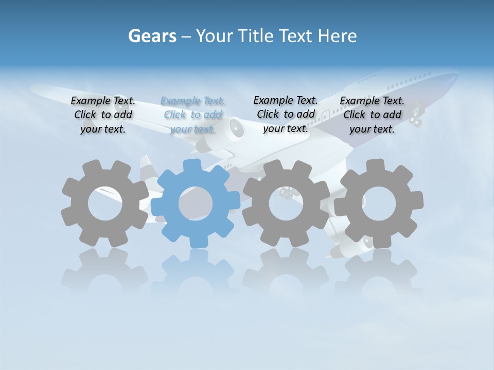 Aeroplane Sunny Turbulence PowerPoint Template