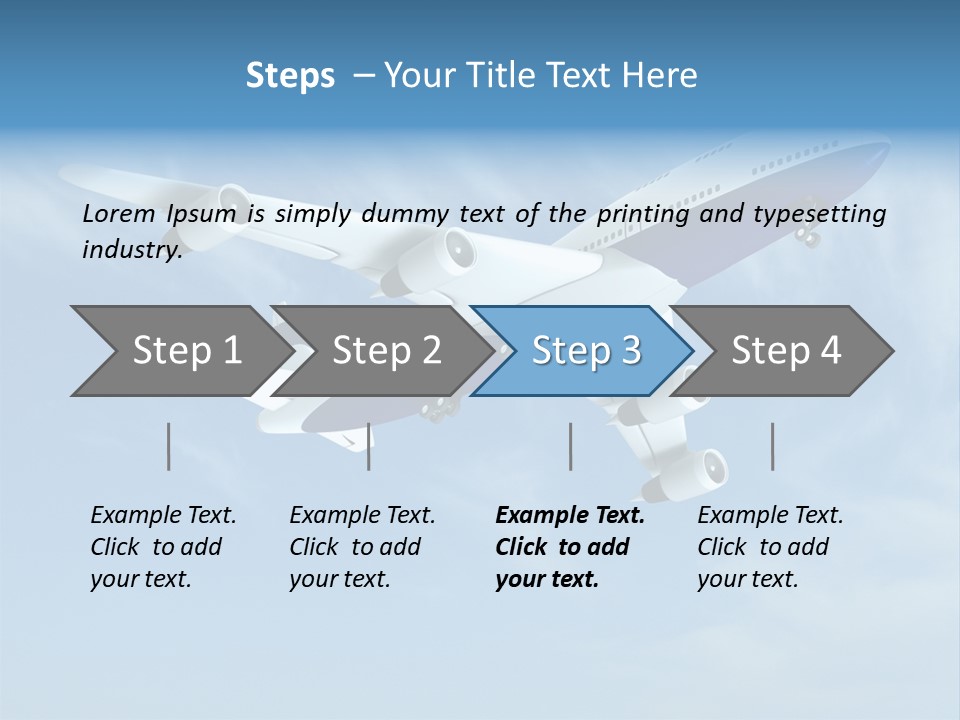 Aeroplane Sunny Turbulence PowerPoint Template