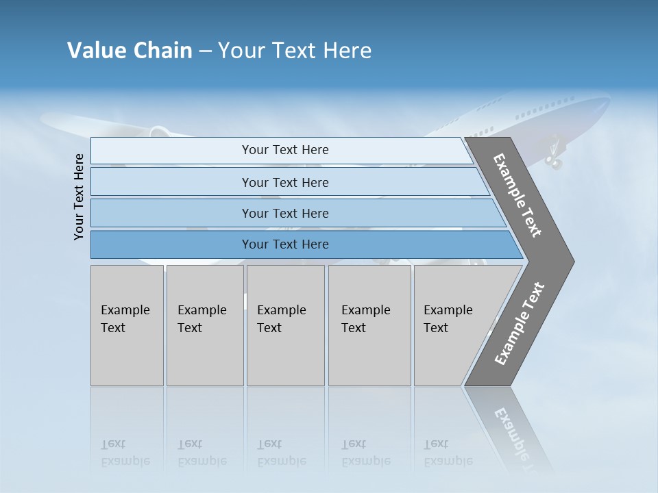 Aeroplane Sunny Turbulence PowerPoint Template