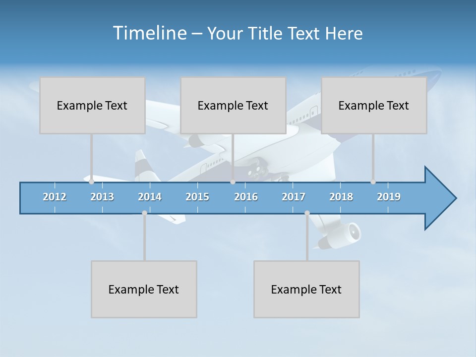 Aeroplane Sunny Turbulence PowerPoint Template