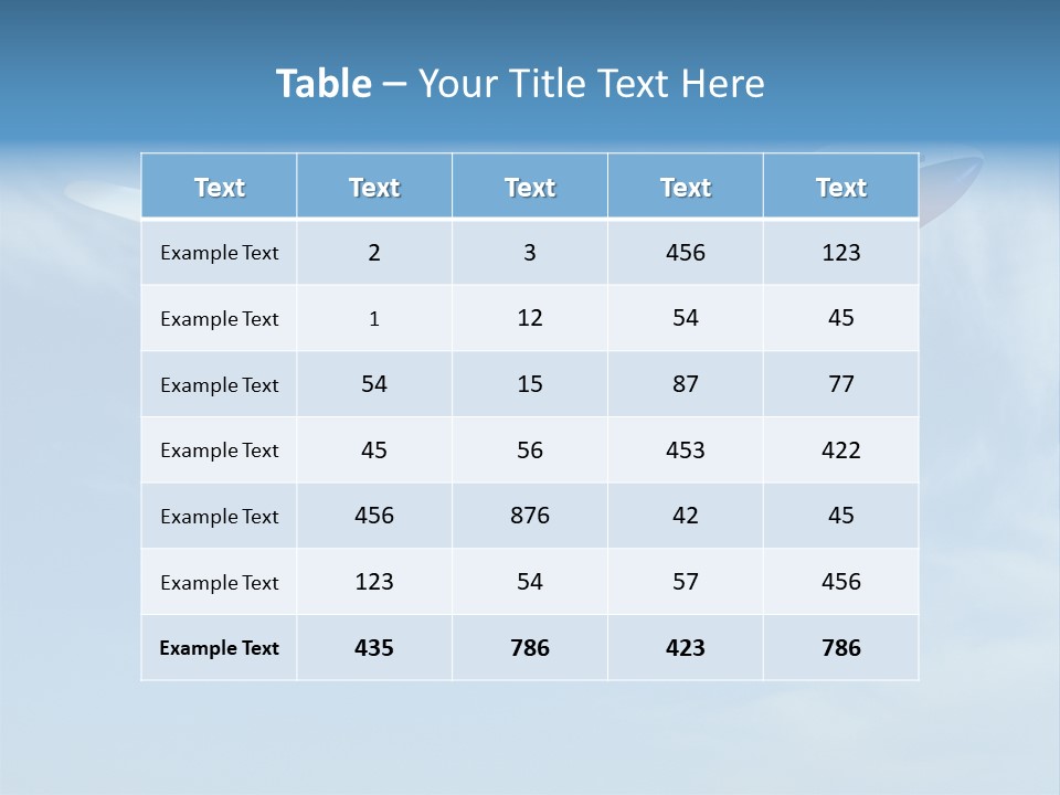 Aeroplane Sunny Turbulence PowerPoint Template