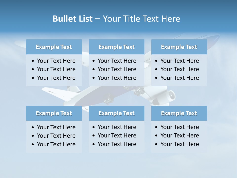 Aeroplane Sunny Turbulence PowerPoint Template