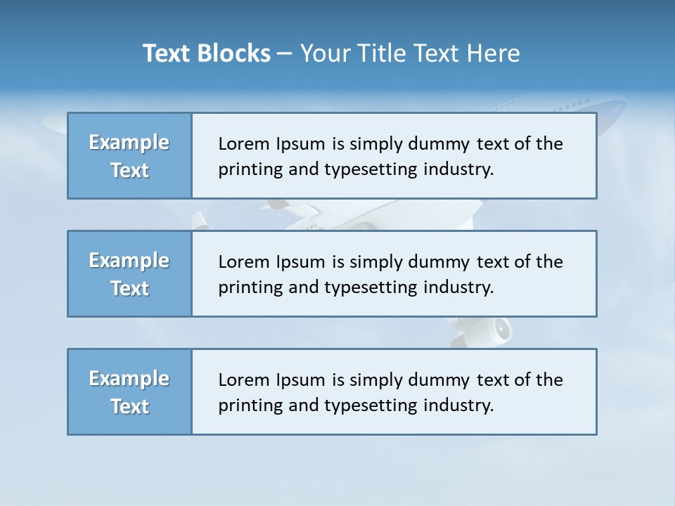 Aeroplane Sunny Turbulence PowerPoint Template