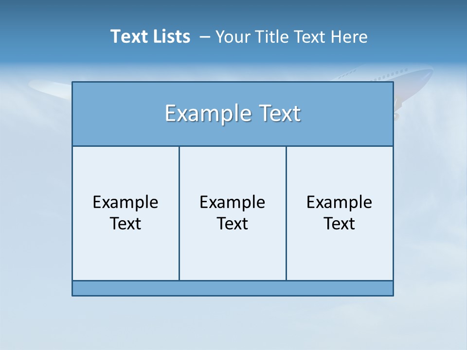 Aeroplane Sunny Turbulence PowerPoint Template
