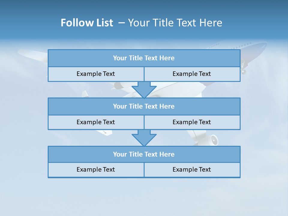 Aeroplane Sunny Turbulence PowerPoint Template