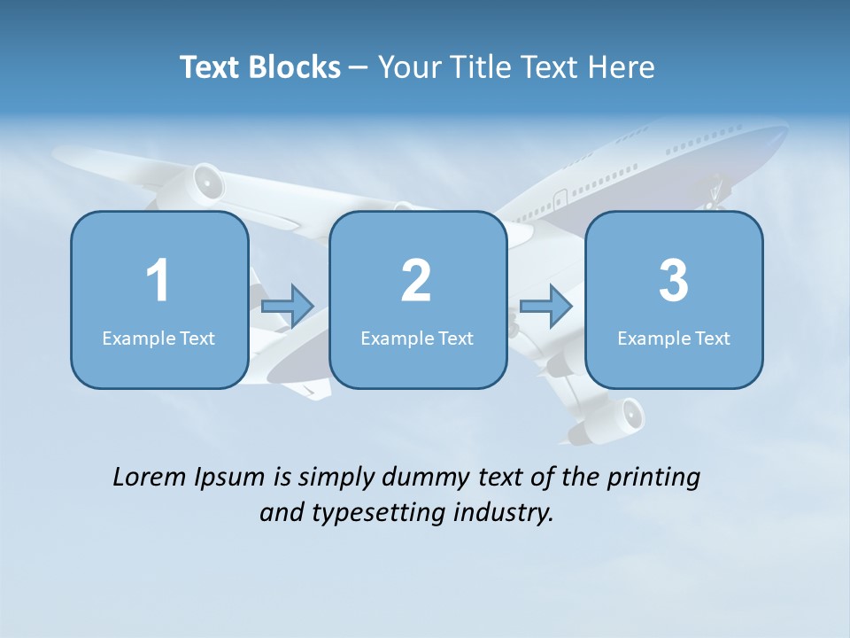 Aeroplane Sunny Turbulence PowerPoint Template