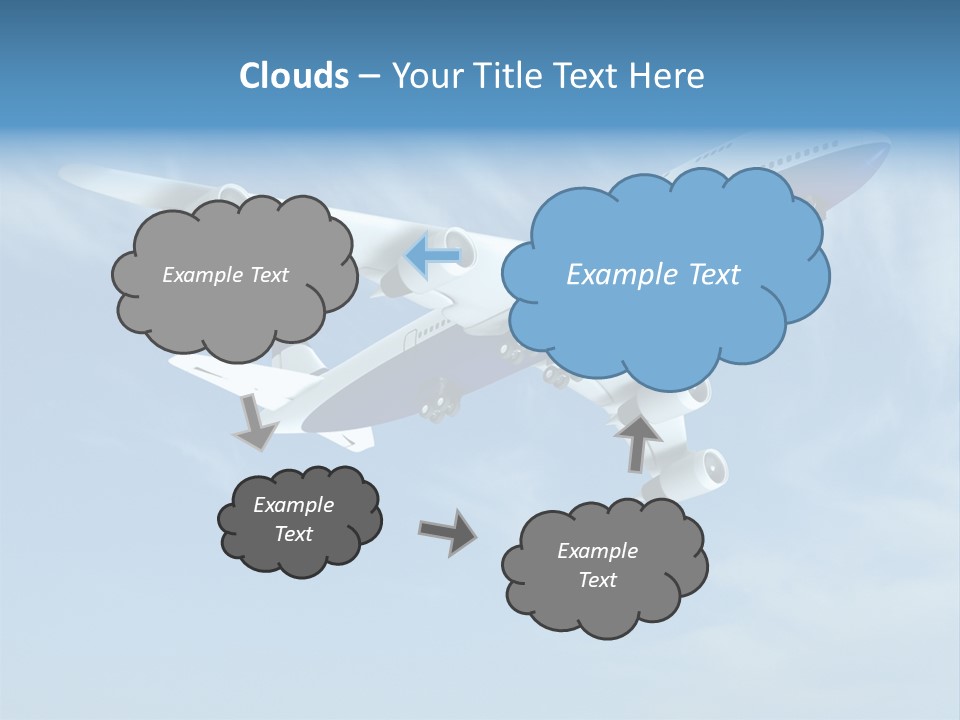 Aeroplane Sunny Turbulence PowerPoint Template
