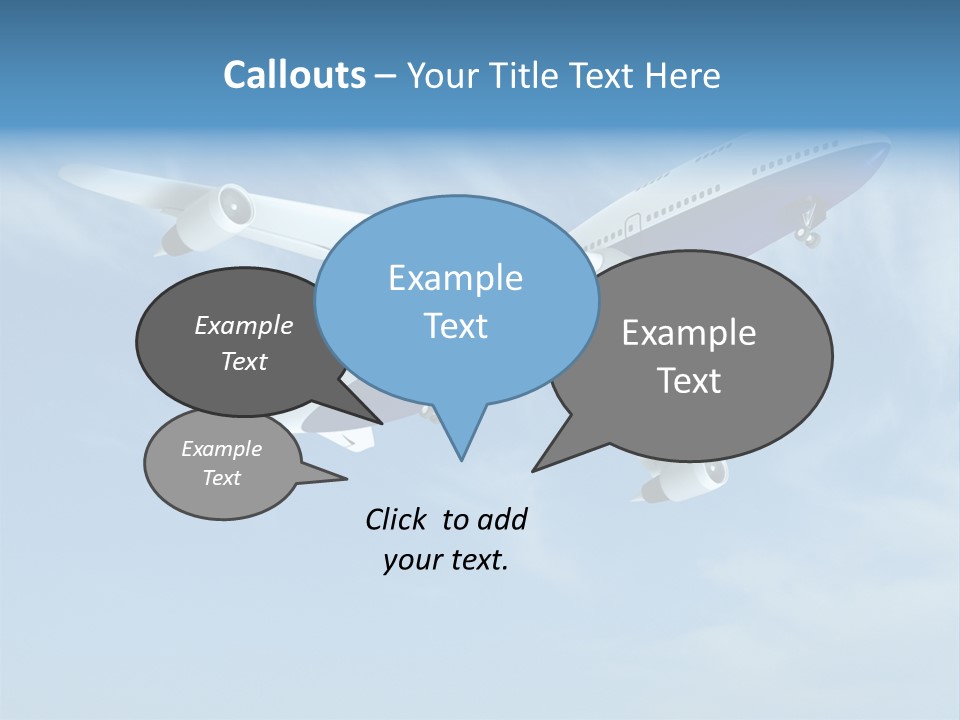 Aeroplane Sunny Turbulence PowerPoint Template