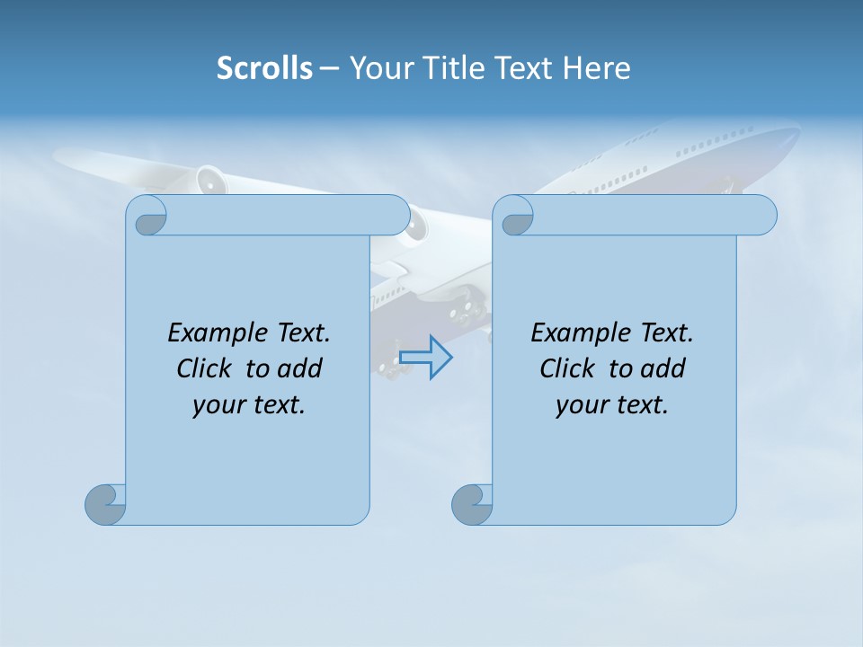 Aeroplane Sunny Turbulence PowerPoint Template