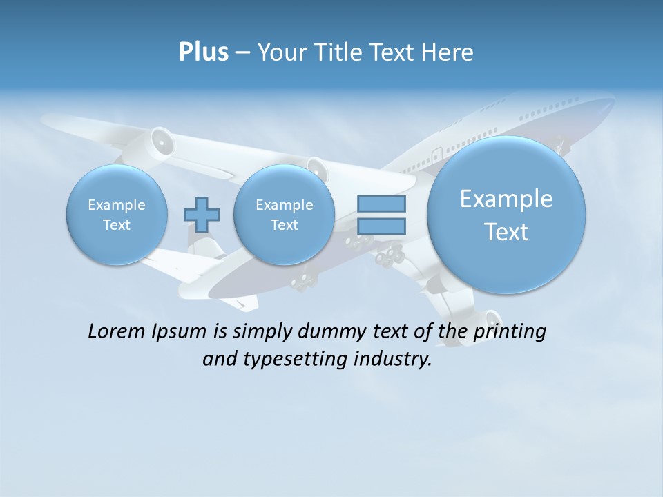 Aeroplane Sunny Turbulence PowerPoint Template