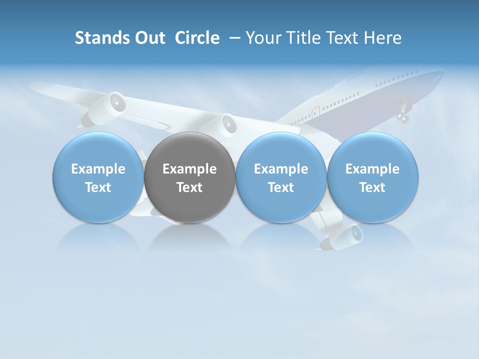 Aeroplane Sunny Turbulence PowerPoint Template