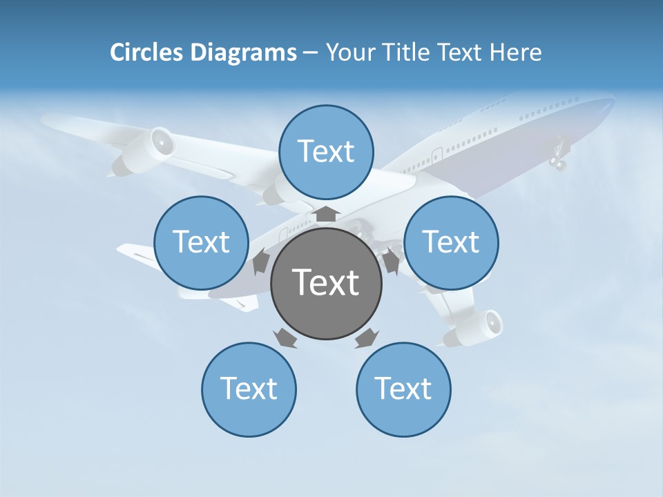 Aeroplane Sunny Turbulence PowerPoint Template