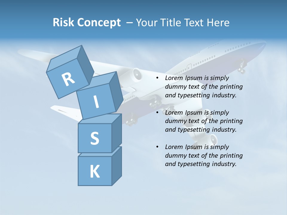 Aeroplane Sunny Turbulence PowerPoint Template