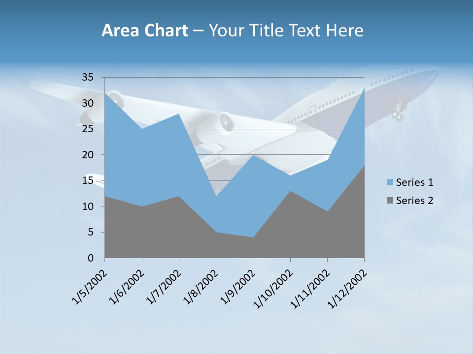 Aeroplane Sunny Turbulence PowerPoint Template