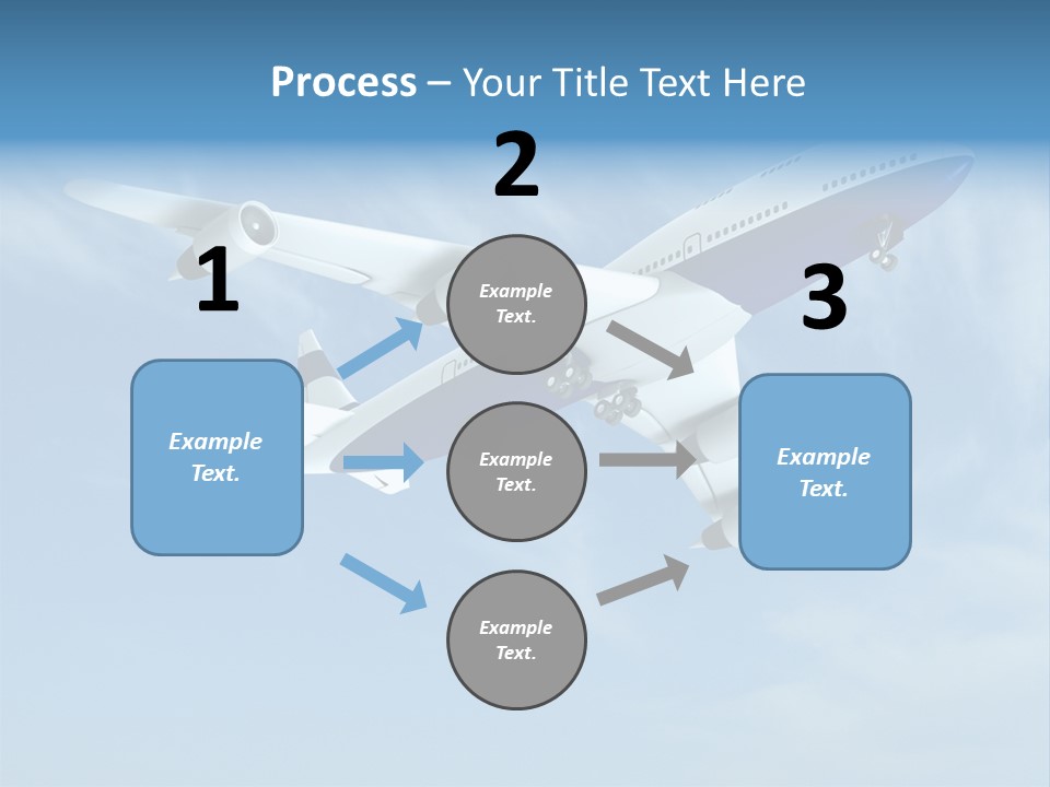 Aeroplane Sunny Turbulence PowerPoint Template