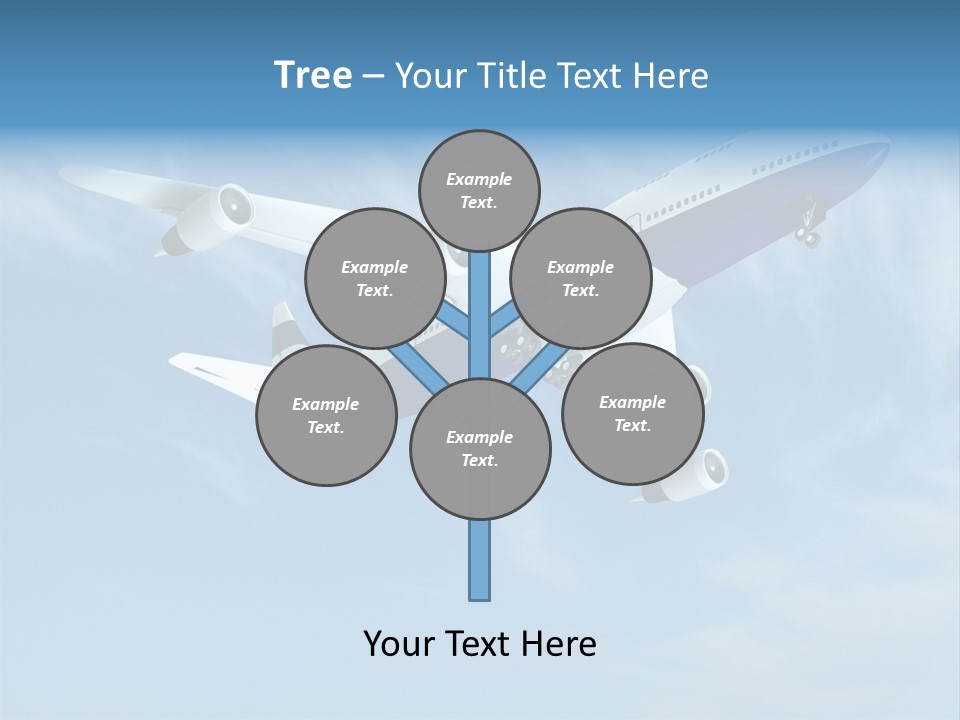 Aeroplane Sunny Turbulence PowerPoint Template