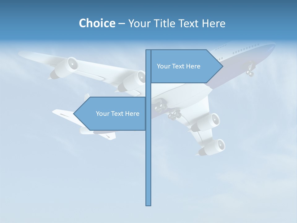 Aeroplane Sunny Turbulence PowerPoint Template