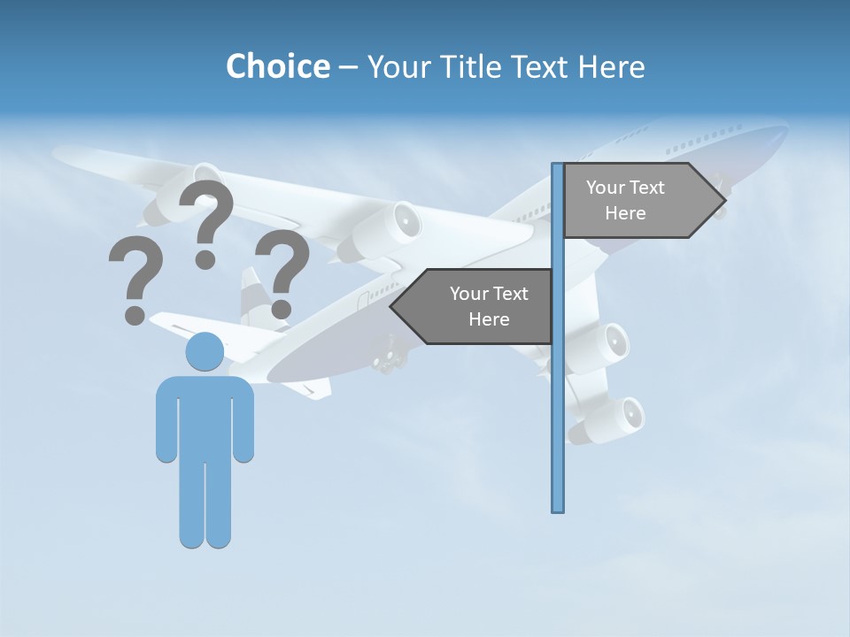 Aeroplane Sunny Turbulence PowerPoint Template