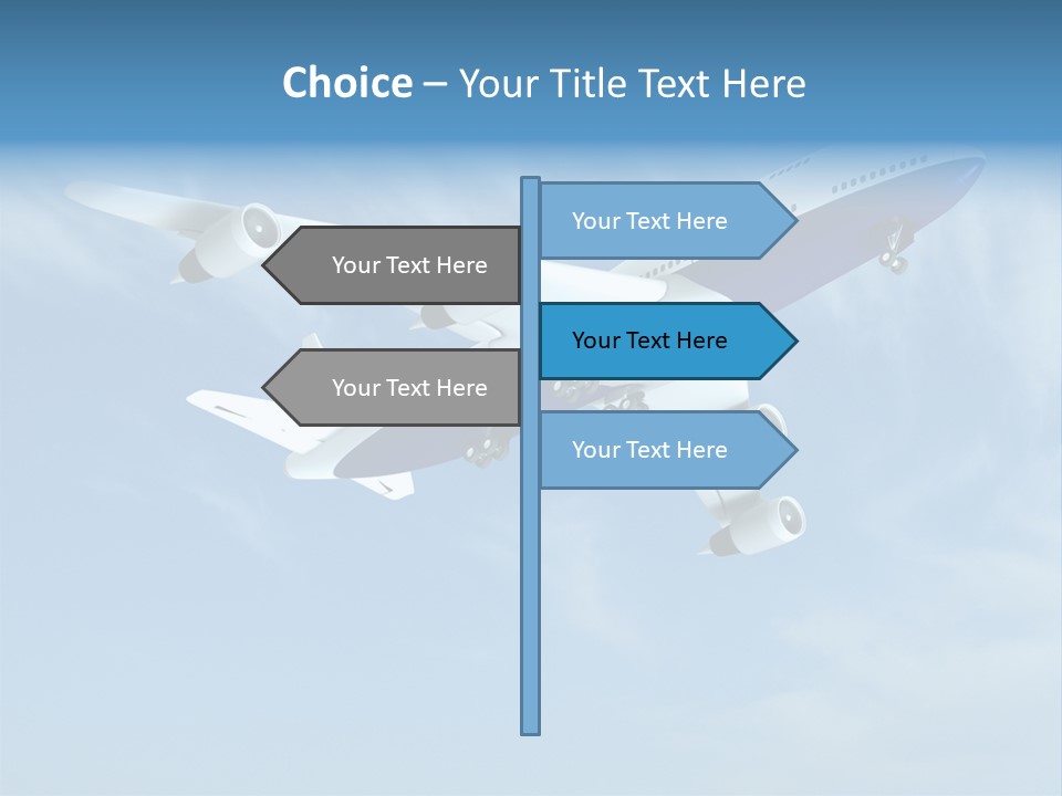 Aeroplane Sunny Turbulence PowerPoint Template