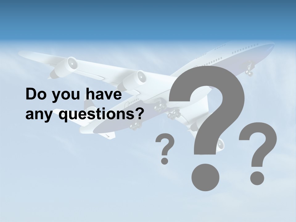 Aeroplane Sunny Turbulence PowerPoint Template