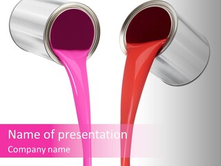 Red Pouring Container PowerPoint Template