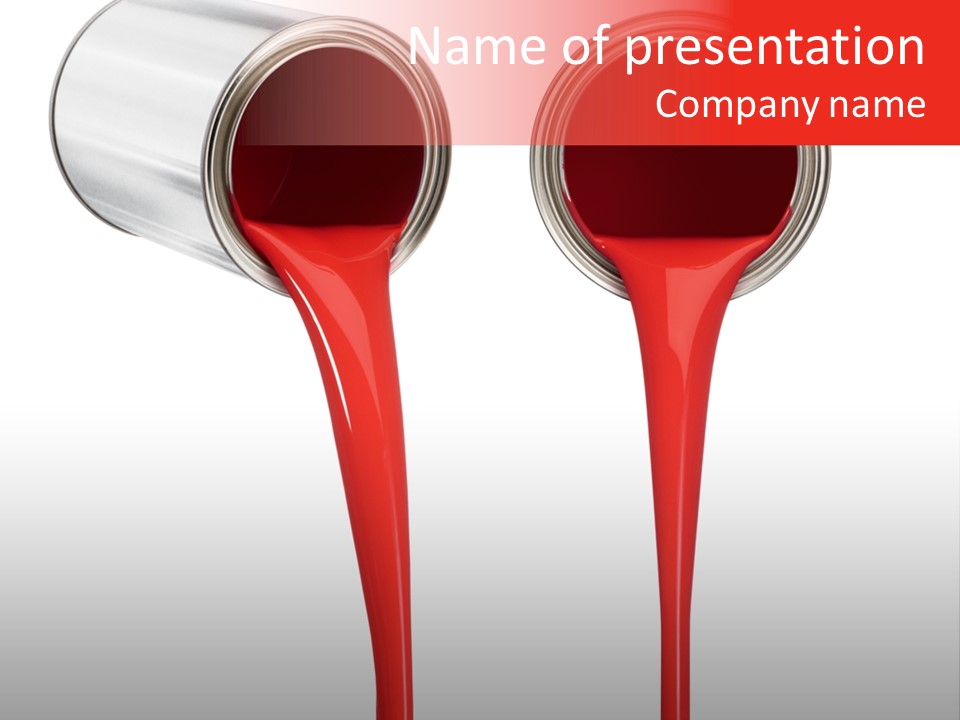 Pouring Drop Front View PowerPoint Template
