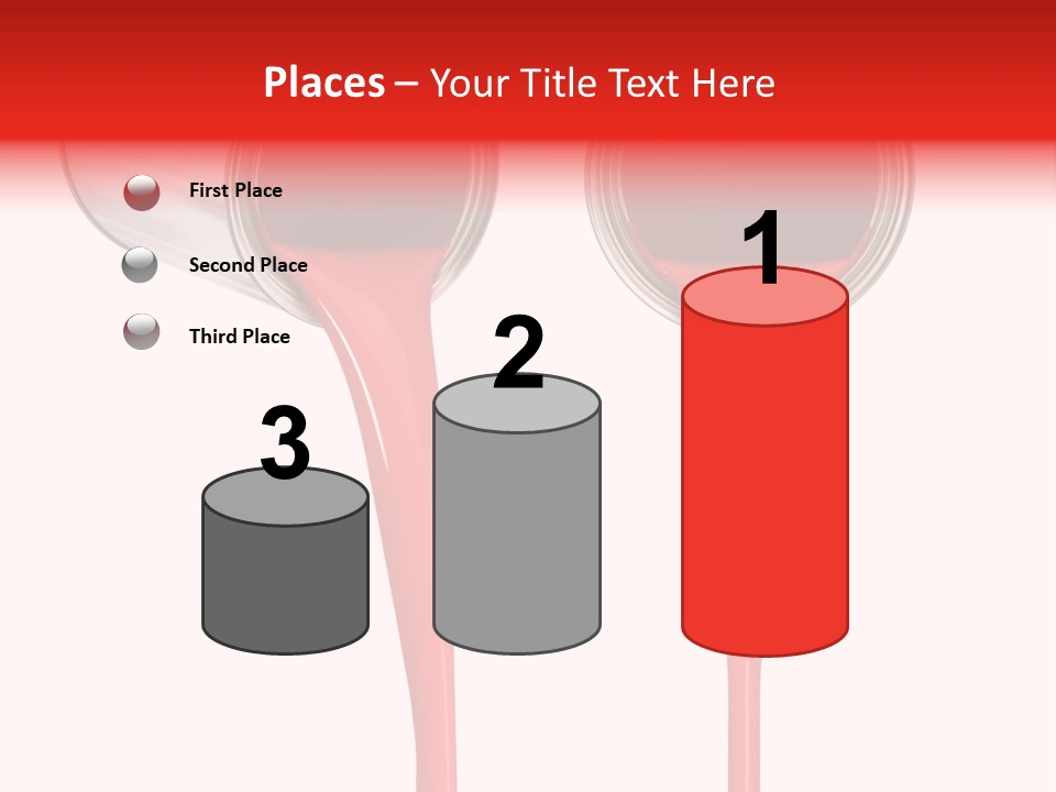 Pouring Drop Front View PowerPoint Template