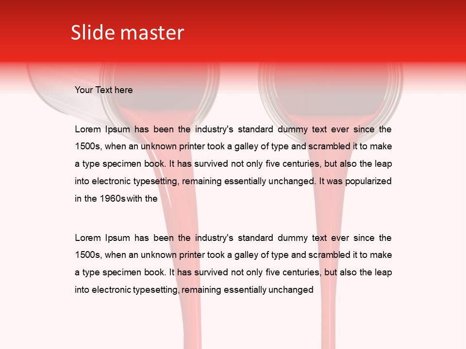 Pouring Drop Front View PowerPoint Template