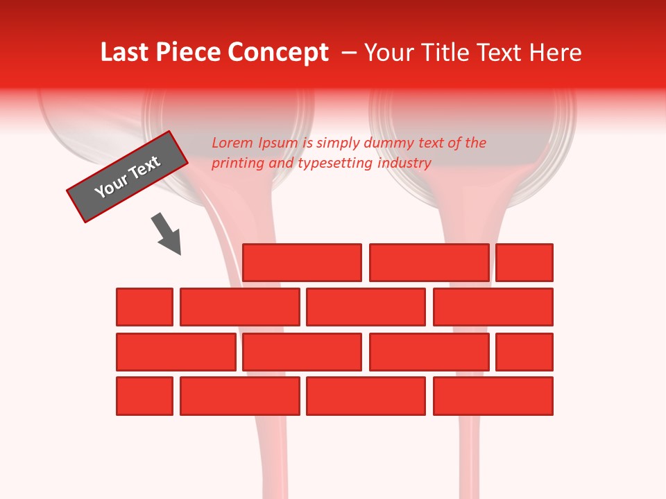 Pouring Drop Front View PowerPoint Template