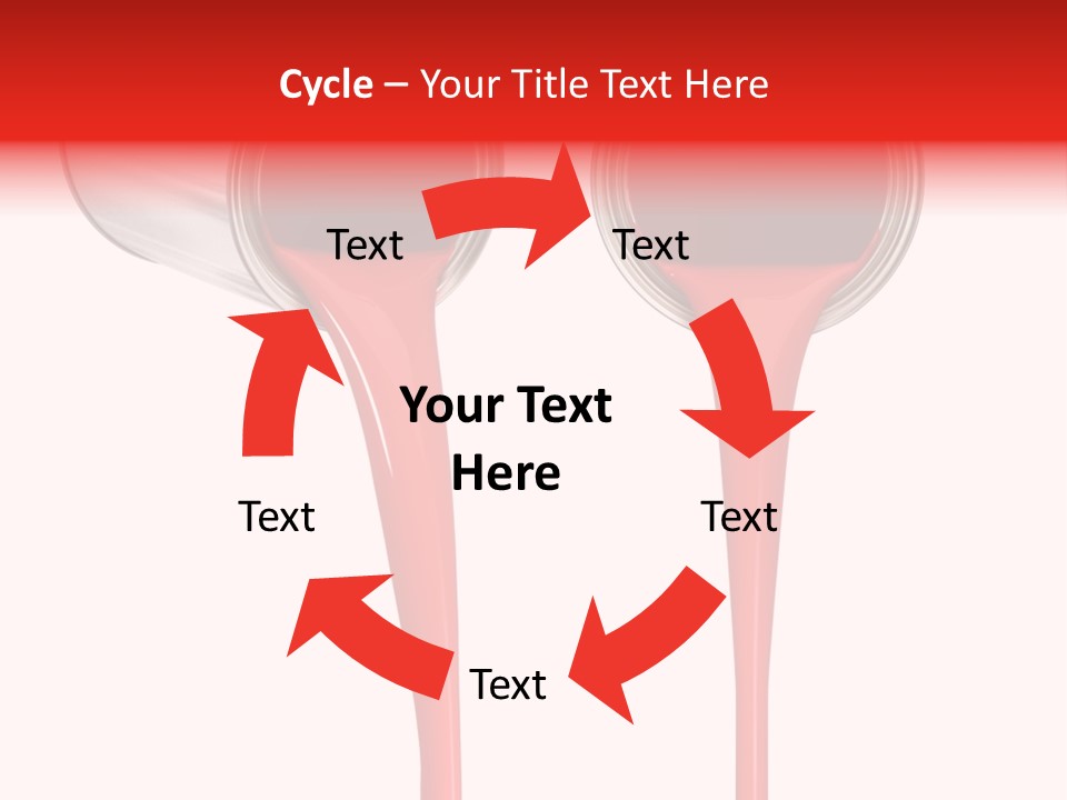 Pouring Drop Front View PowerPoint Template