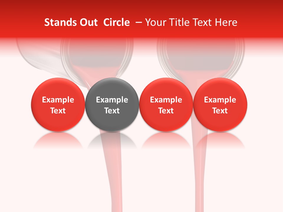 Pouring Drop Front View PowerPoint Template