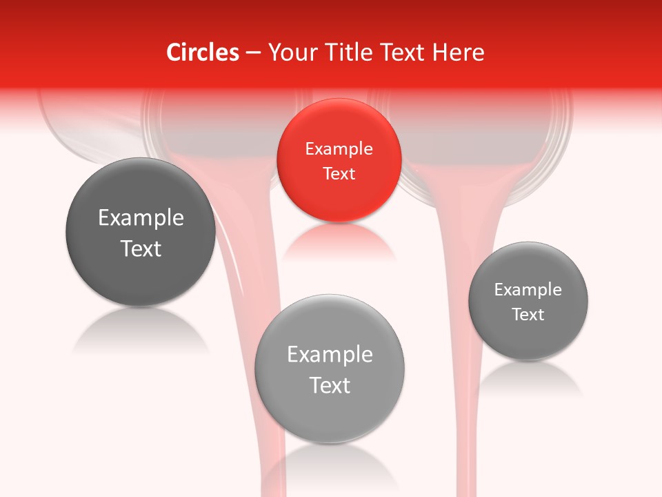 Pouring Drop Front View PowerPoint Template